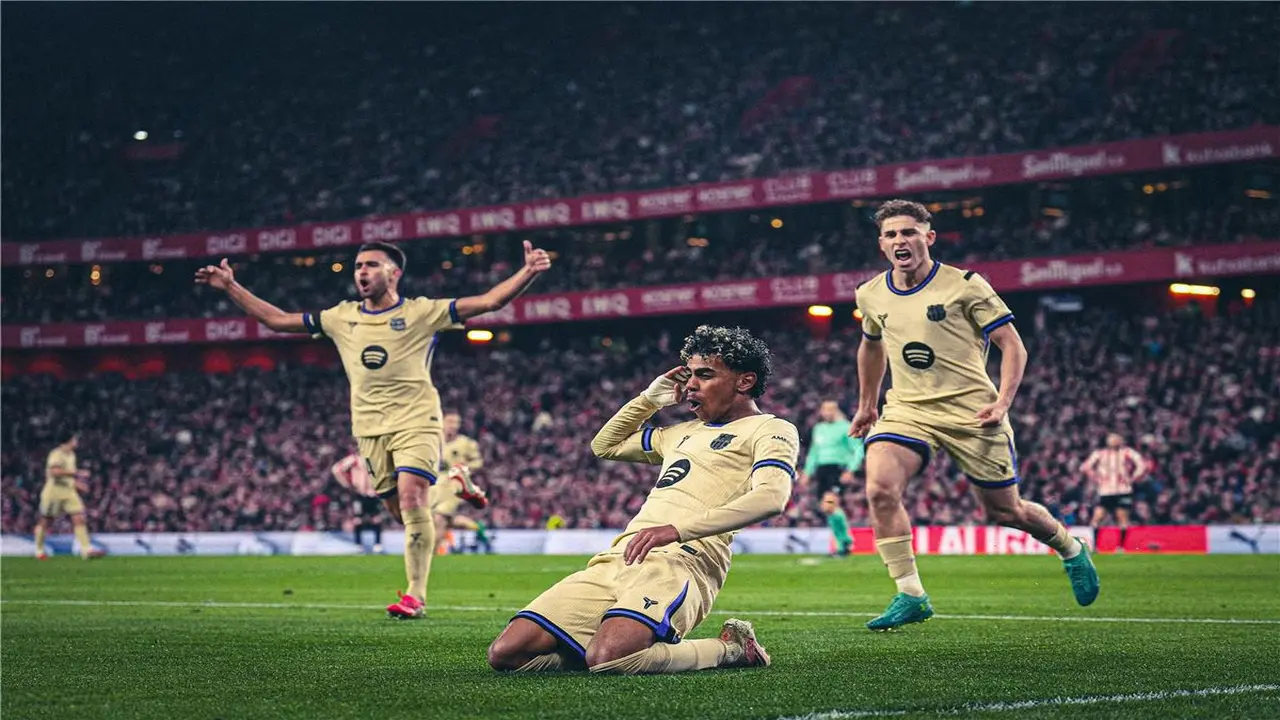 رقم قياسي لـ لامين يامال يزين انتصار برشلونة أمام أتلتيك بلباو